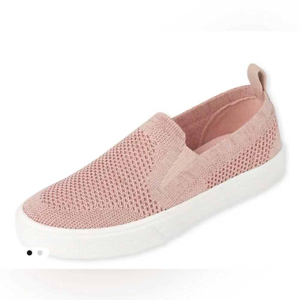 Girls Knit Slip-On Sneakers – Pink | Size 4 | The Children’s Place | New